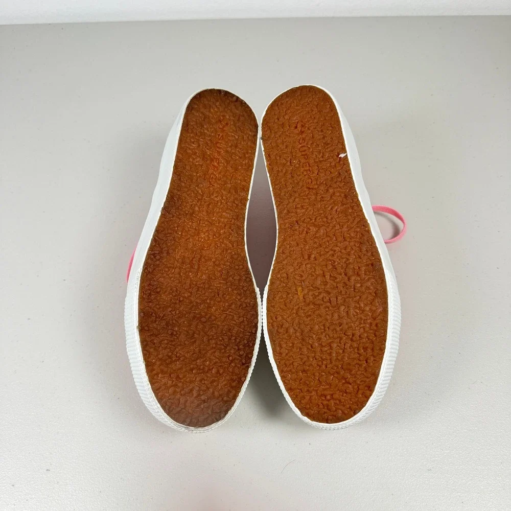 Superga Pink Canvas Platform Sneakers Women's Size 39.5 9.5